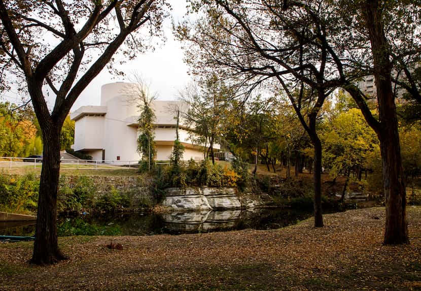Kalita Humphreys Theater is seen from across Turtle Creek, which was how architect Frank...