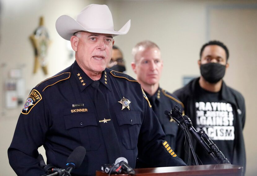 Collin County Sheriff Jim Skinner addresses the media on the death of Marvin David Scott III...