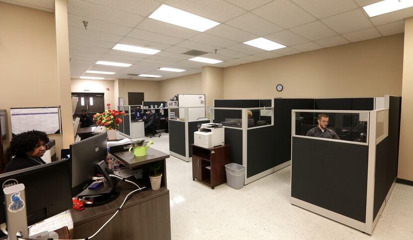 The DeSoto Care Team's office sits in a converted breakroom at the city library. The team...