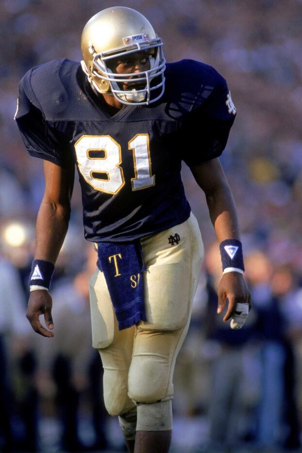 Tim Brown as a member of the Fighting Irish at the University of Notre Dame.