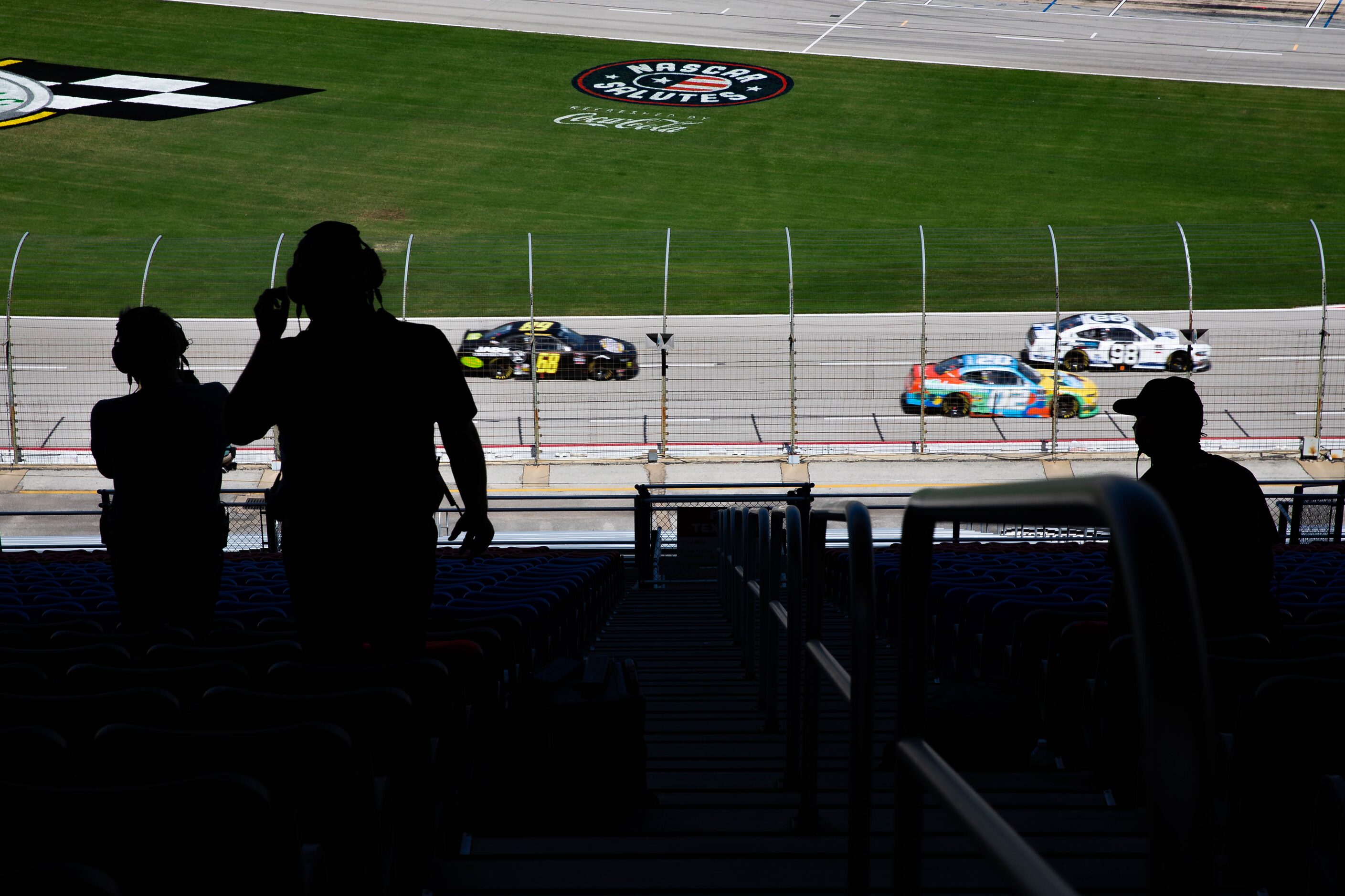 The few spectators allowed during the NASCAR Xfinity My Bariatric Solutions 300 race...