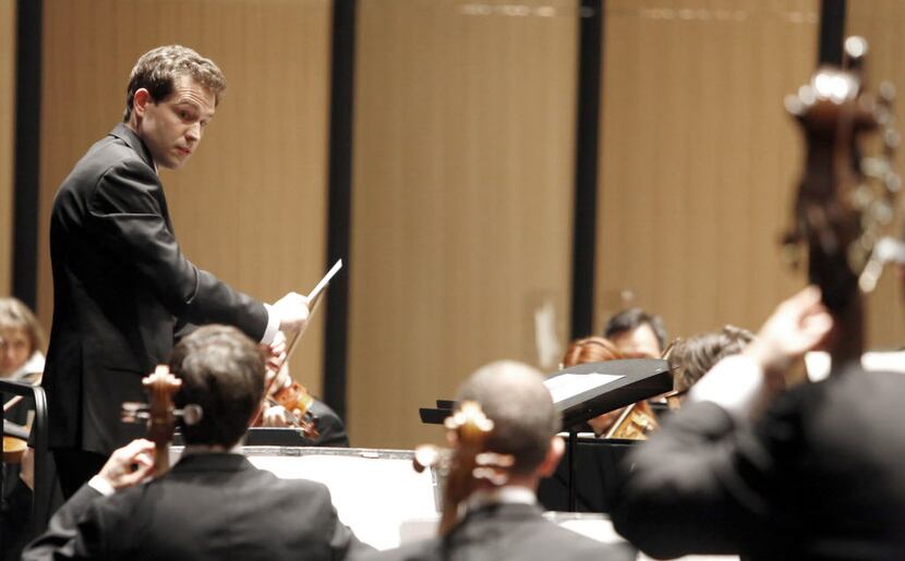 Richard McKay directs the Dallas Chamber Symphony concert in Dallas,  Tuesday, April 30, 2013.
