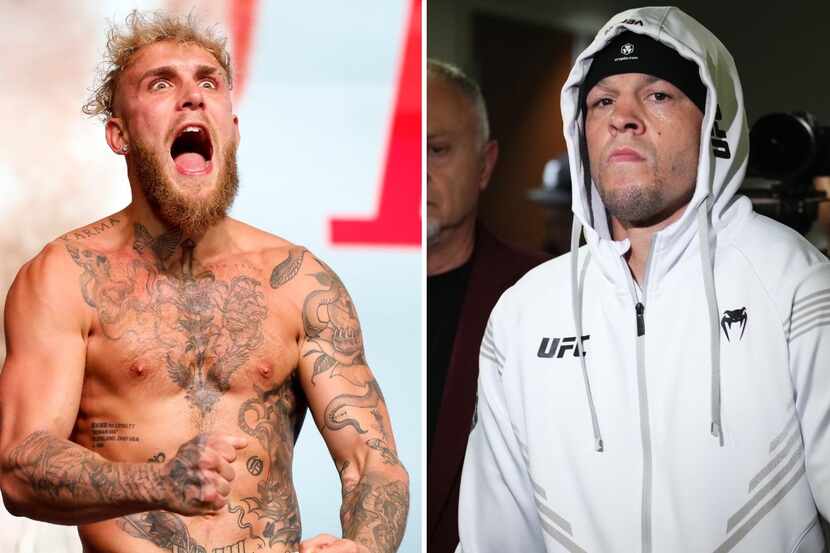 Jake Paul (left) and Nate Diaz (right) are scheduled to headline a pay-per-view boxing event...