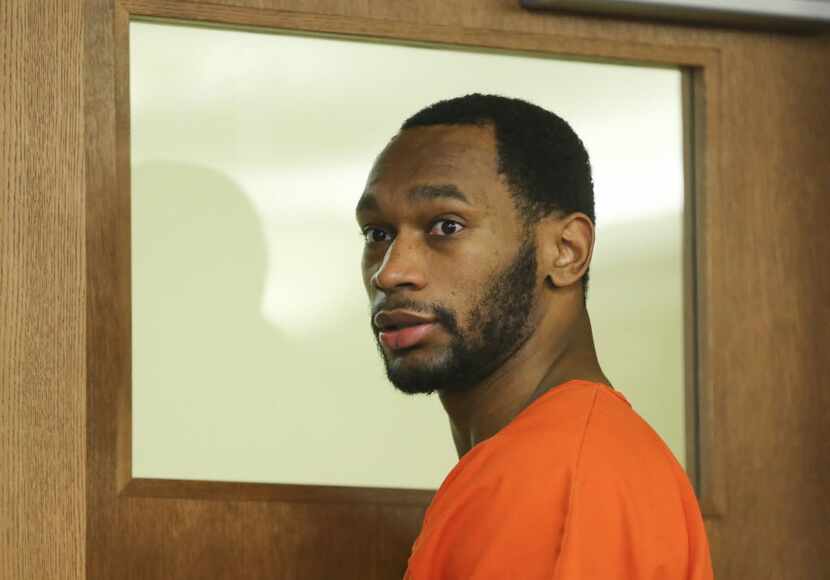 Former Dallas Cowboys running back Joseph Randle leaves a Sedgwick County courtroom.