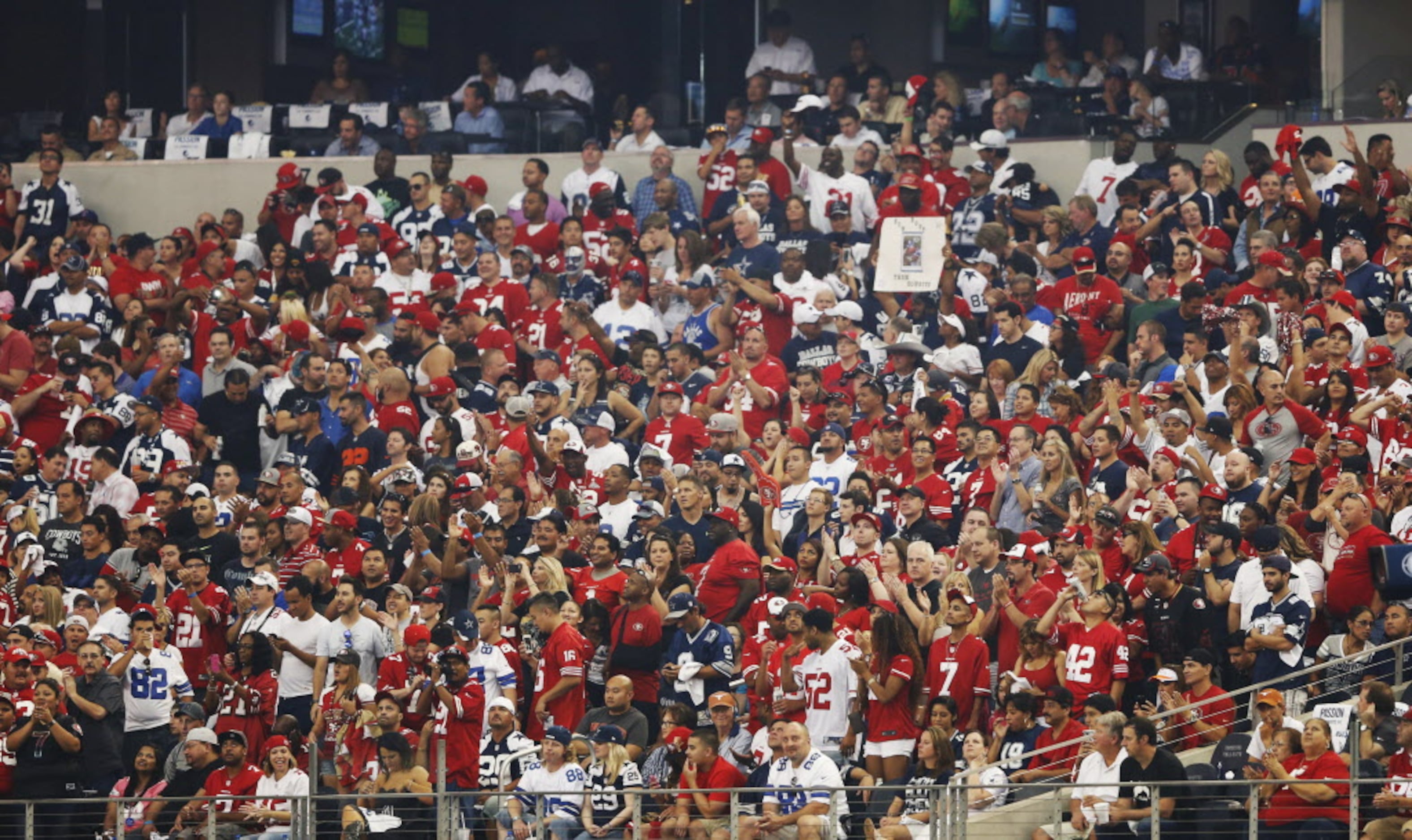 49ers fans take over SoFi Stadium. 