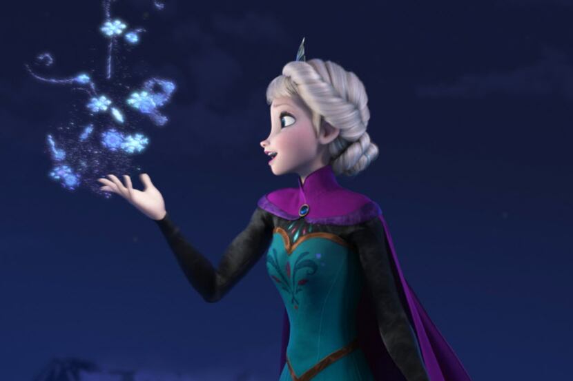 FILE - This image released by Disney shows Elsa the Snow Queen, voiced by Idina Menzel, in a...