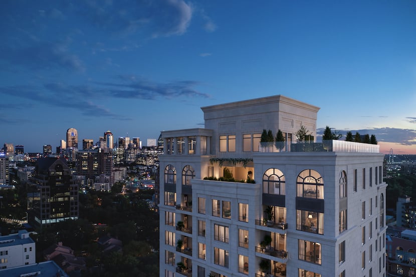 Rosewood Residences Turtle Creek, a 17-story condominium tower, will have about 46 luxury...