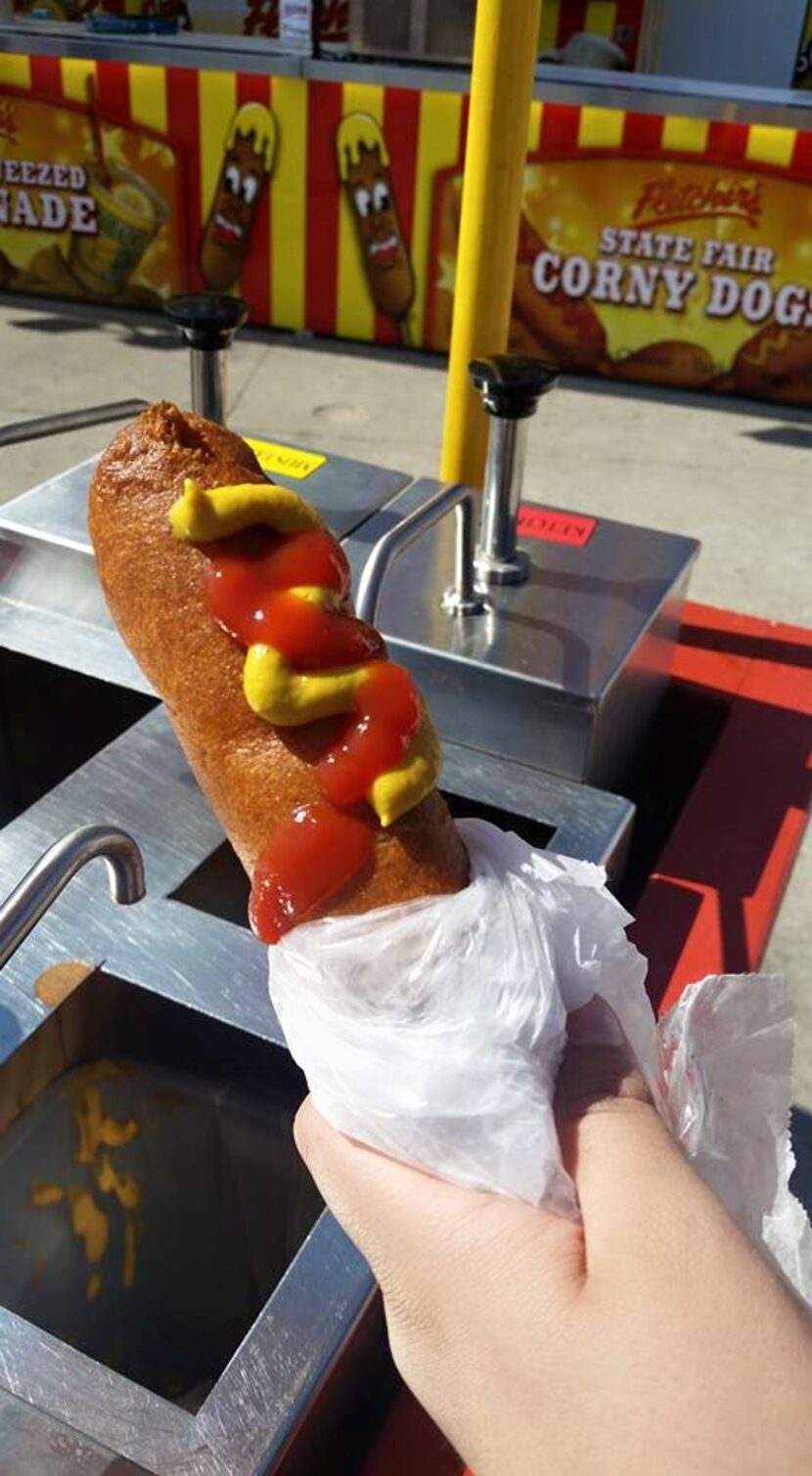 Los corn dogs vegetarianos de Fletchers Corny Dogs.