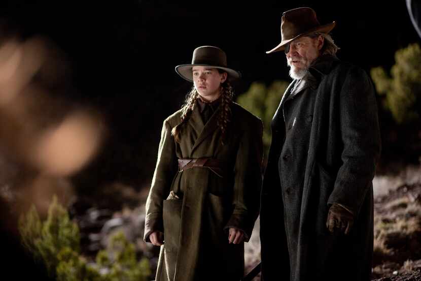 Hailee Steinfeld , left, and Jeff Bridges are shown in a scene from, "True Grit." The film...