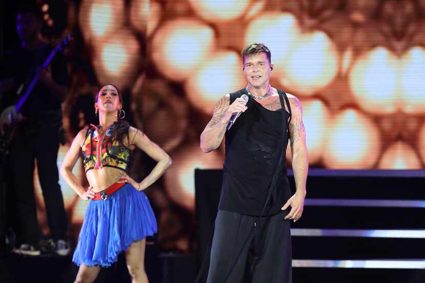 Ricky Martin performing during the Uforia Latino Mix Live concert held on Thursday, August...