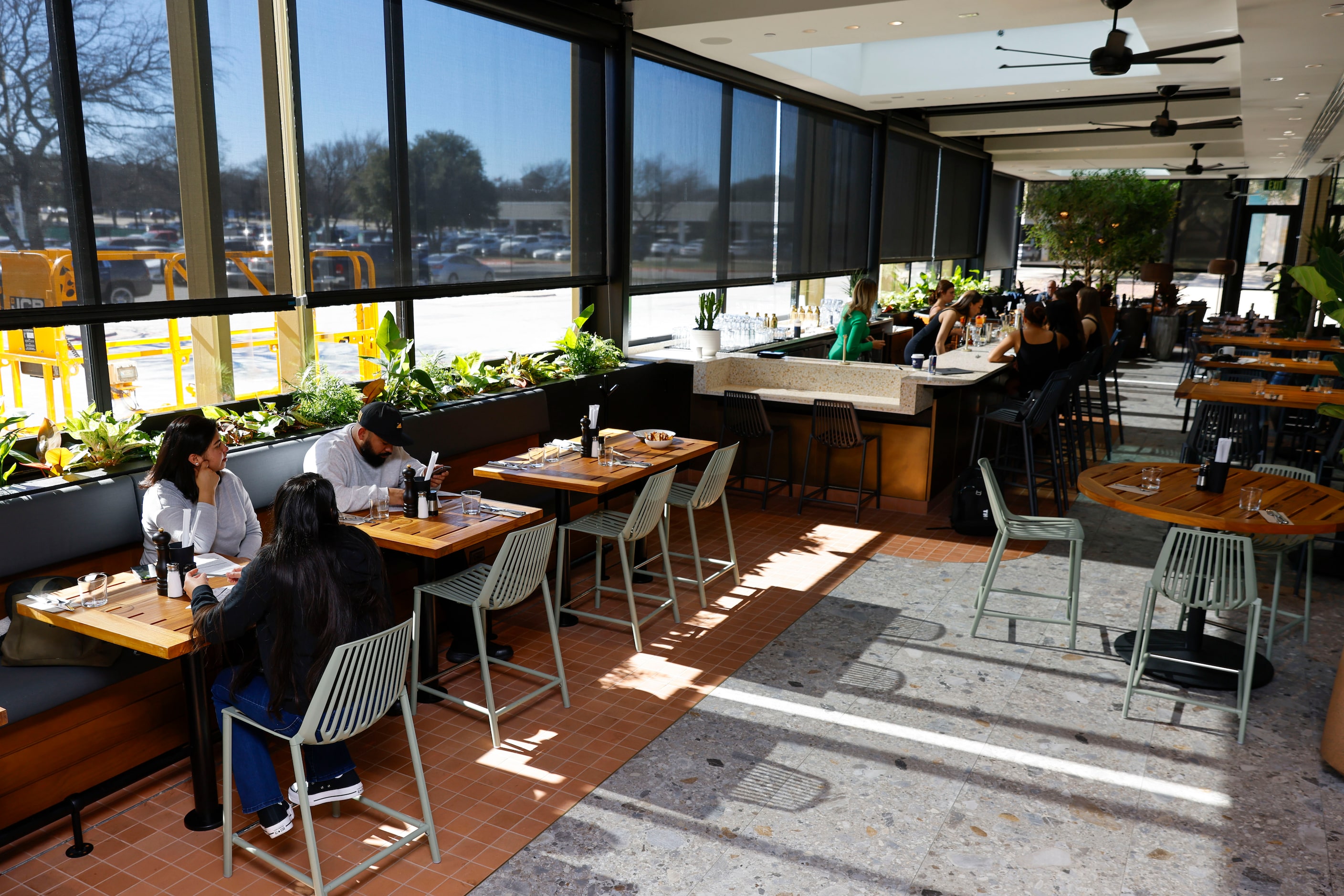 The patio at Joey looks out over the south side of NorthPark Center. On pleasant days,...