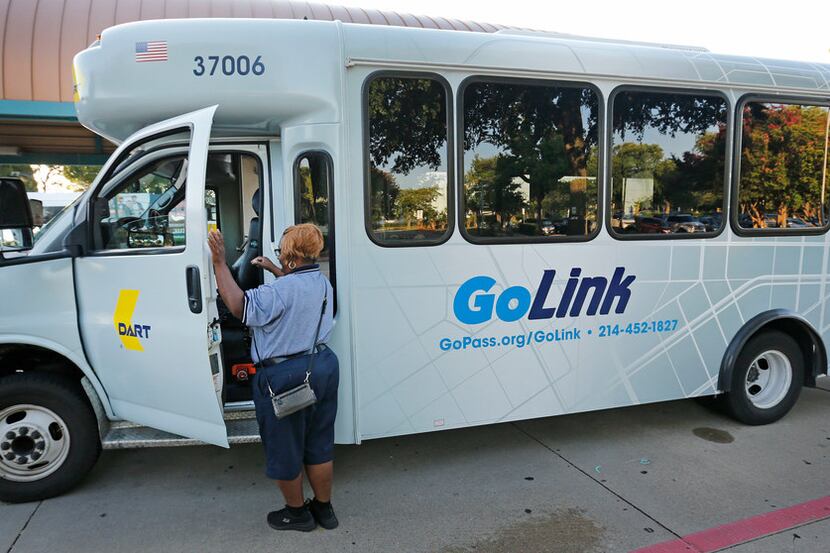 DART's GoLink service waits for customers at the Parker Road transit station in Plano. DART...