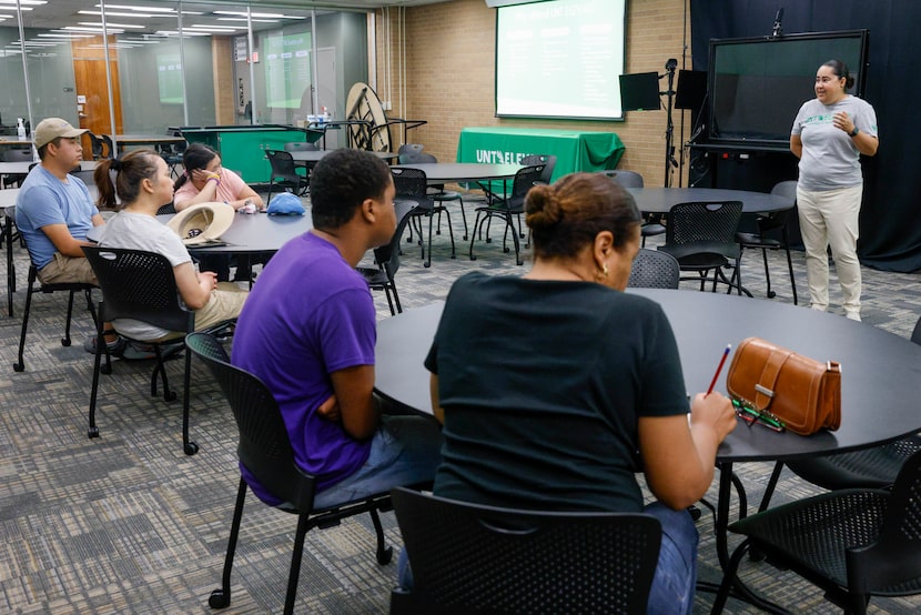 ELEVAR program lead Brenda Barrio spoke during an informational session at the University of...