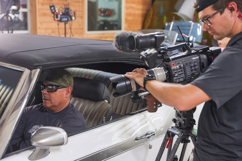 Shorty Ponce (left) starts a car that will be featured in the upcoming reality TV show...