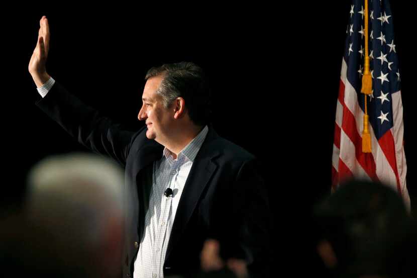 Sen. Ted Cruz waved to the crowd before the Concerned Veterans of America Defend and Reform...