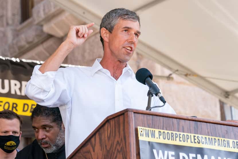 Beto O'Rourke spoke at the We Are the Moral Resurrection! Georgetown-to-Austin March for...