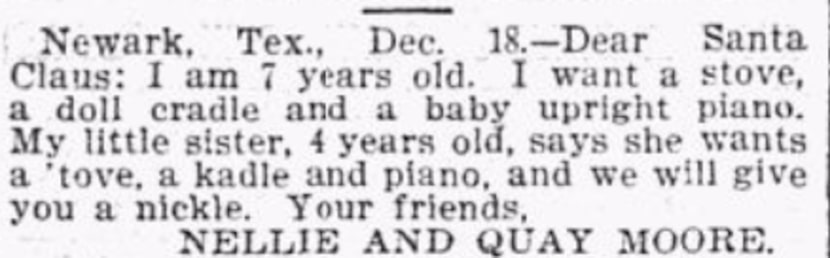 1899: The Moore sisters turned to bribery to get their wishes granted.