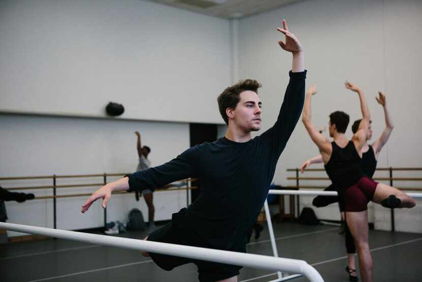 Booker T. Washington alumnus Zane Unger, 18, during first-year ballet class at the Juilliard...