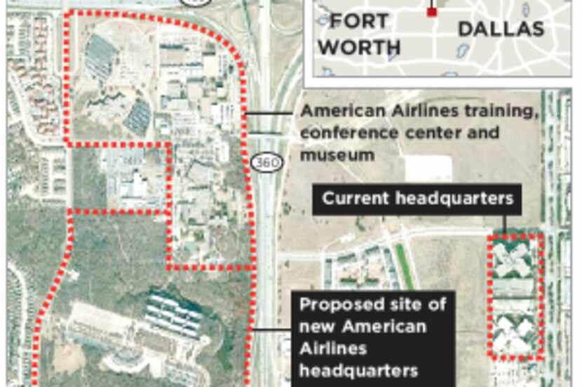  Map of the new American Airlines headquarters.