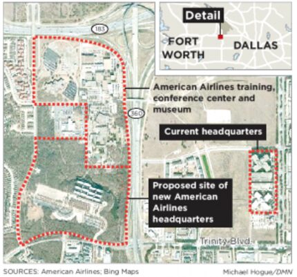  Map of the new American Airlines headquarters.