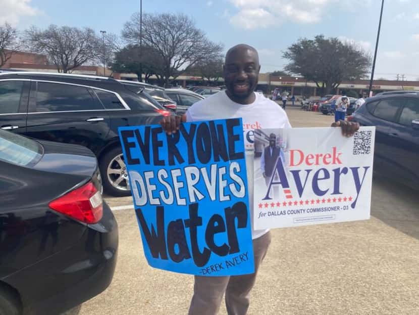 Derek Avery, a Democrat running against incumbent Dallas County Commissioner John Wiley...