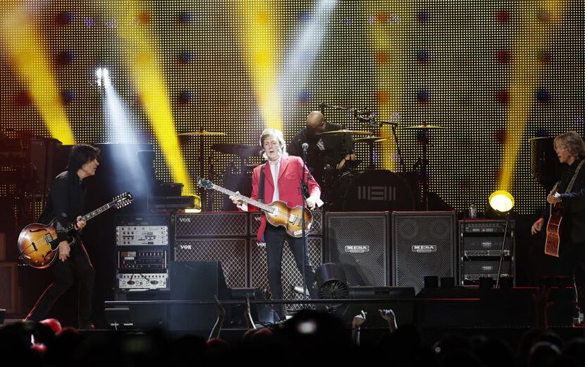 Paul McCartney performs at the American Airlines Center, Monday, October 13, 2014. 