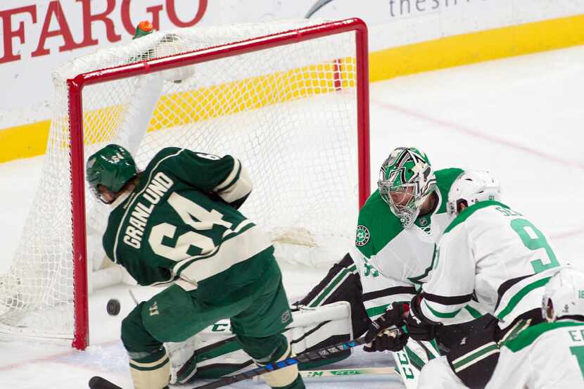 Minnesota Wild center Mikael Granlund, of Finland (64) scores a short-handed goal against...