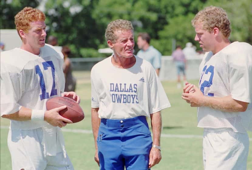 The Garretts during Cowboys training camp in 1993 (AP Photo/David J. Phillip)