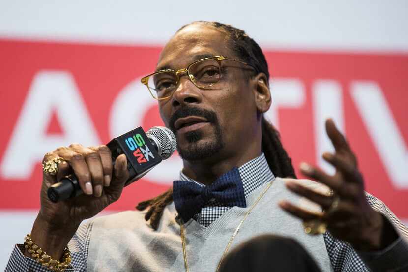 Rapper Snoop Dogg, during the SXSW music festival Friday, March 20, 2015 .