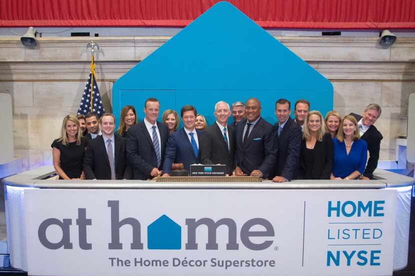 Plano-based home decor superstore At Home started trading shares on the New York Stock...