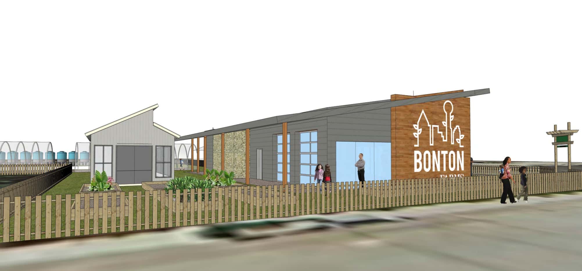 Two renderings of Bonton Market, which Daron Babcock hopes will begin construction within...