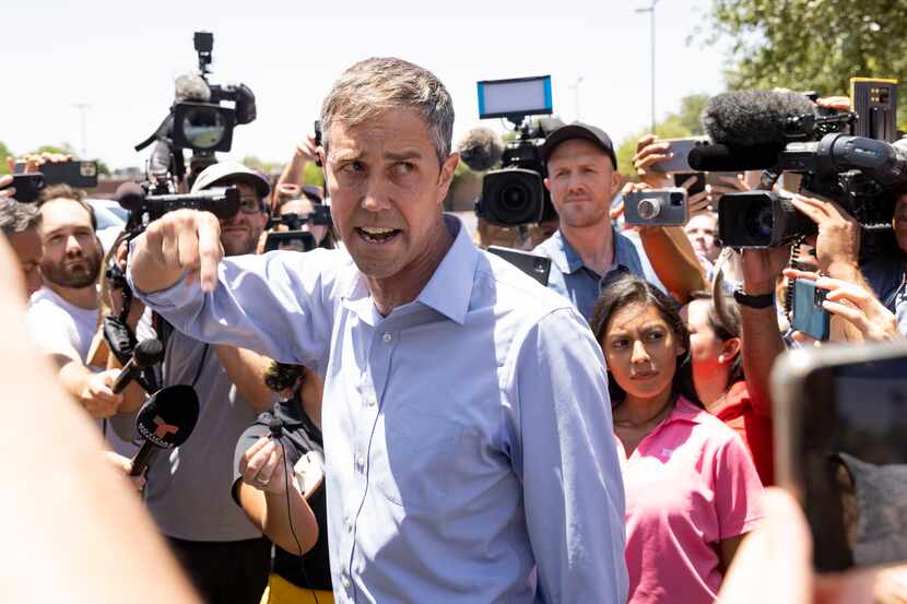 Democratic gubernatorial candidate Beto O'Rourke is shown last week in Uvalde after he was...