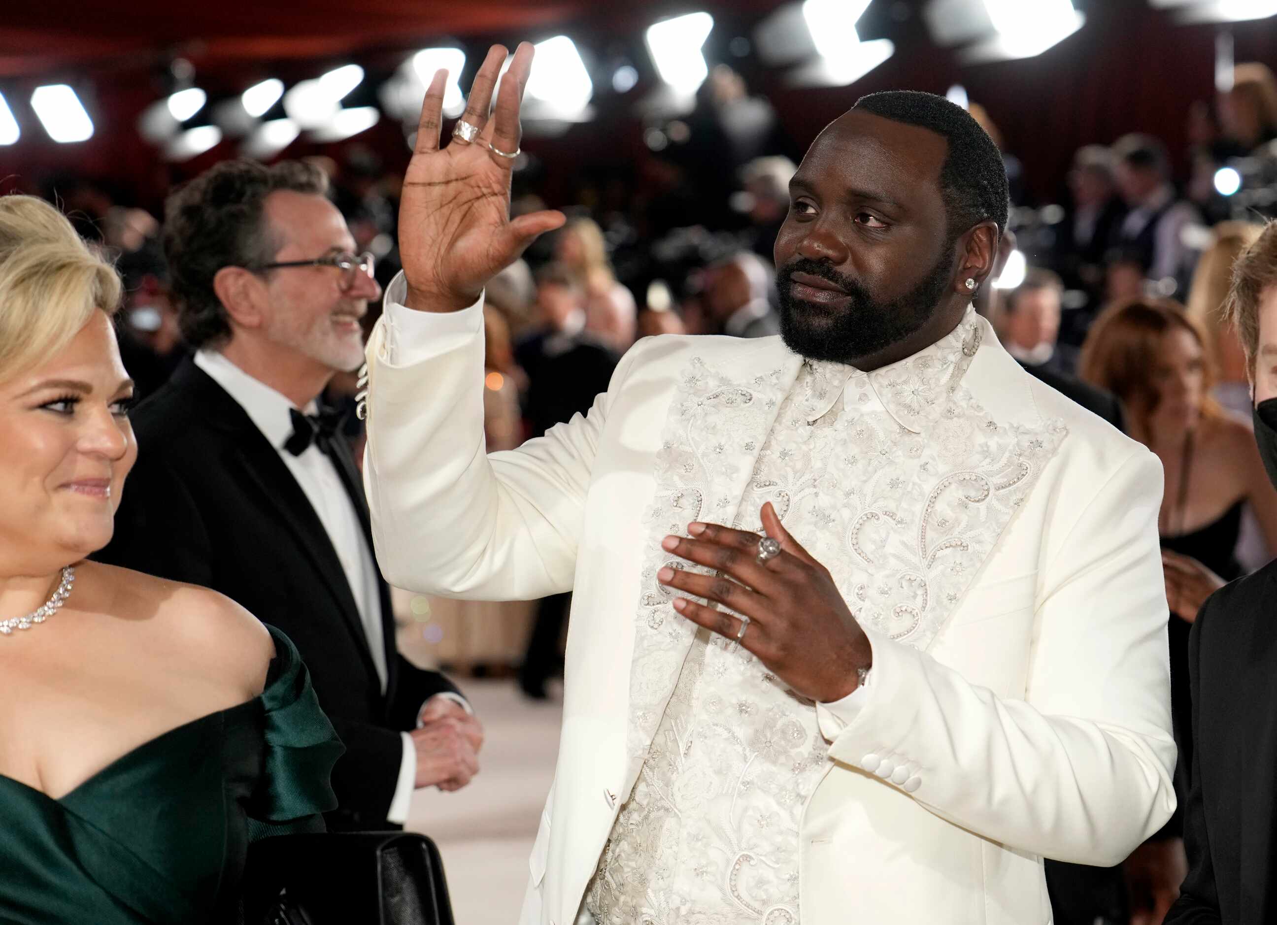 Brian Tyree Henry arrives at the Oscars on Sunday, March 12, 2023, at the Dolby Theatre in...