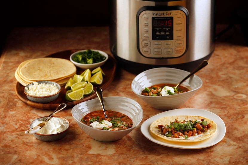 Instant Pot Cowboy Bean Soup made in the trendy multicooker. (Tom Fox/Staff Photographer)