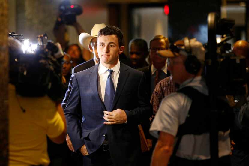 Former Texas A&M and Cleveland Browns quarterback Johnny Manziel makes a court appearance at...