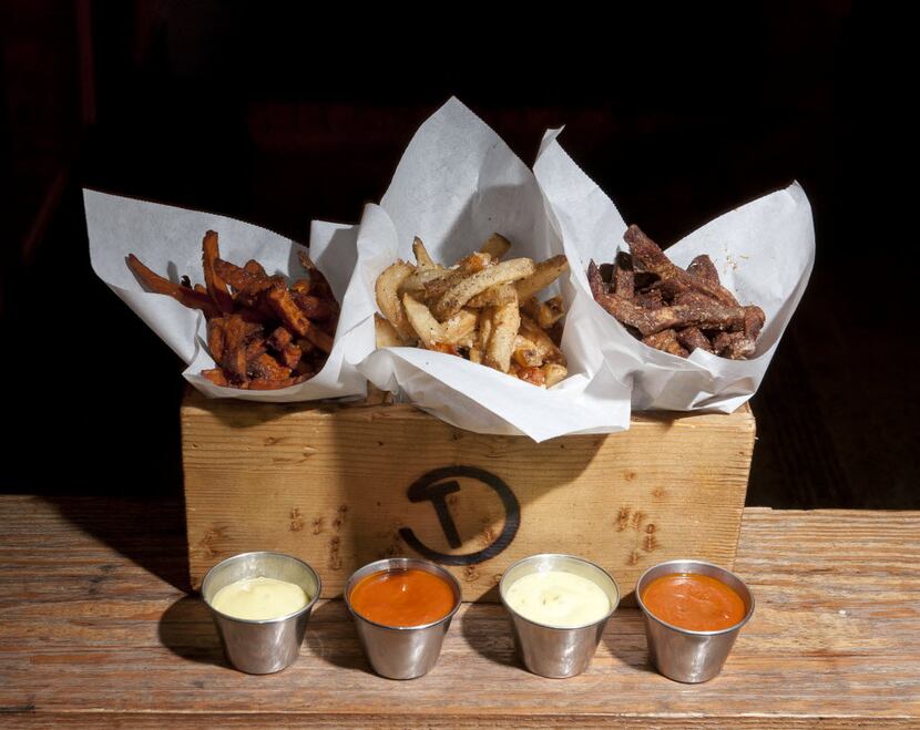 Trio of French fries at Tillman's Roadhouse