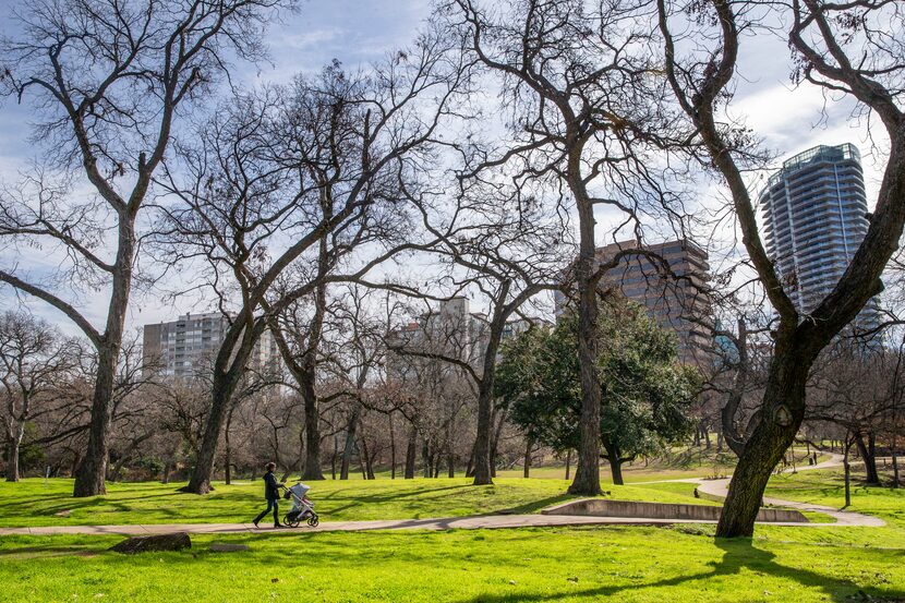 Reverchon Park in the Oak Lawn/Uptown area of Dallas on Friday, Feb. 7, 2020. During a press...