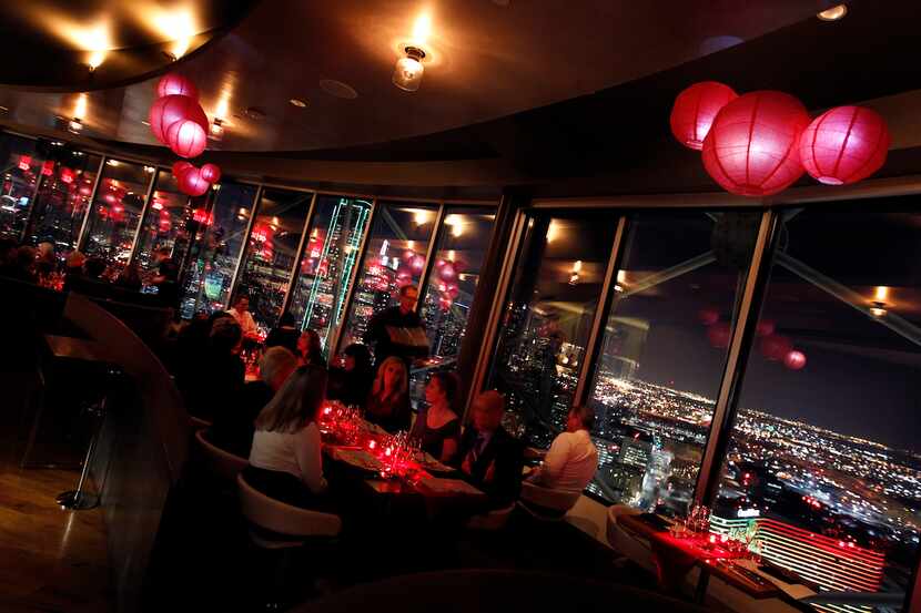 Five Sixty by Wolfgang Puck looks out on the Dallas skyline.
