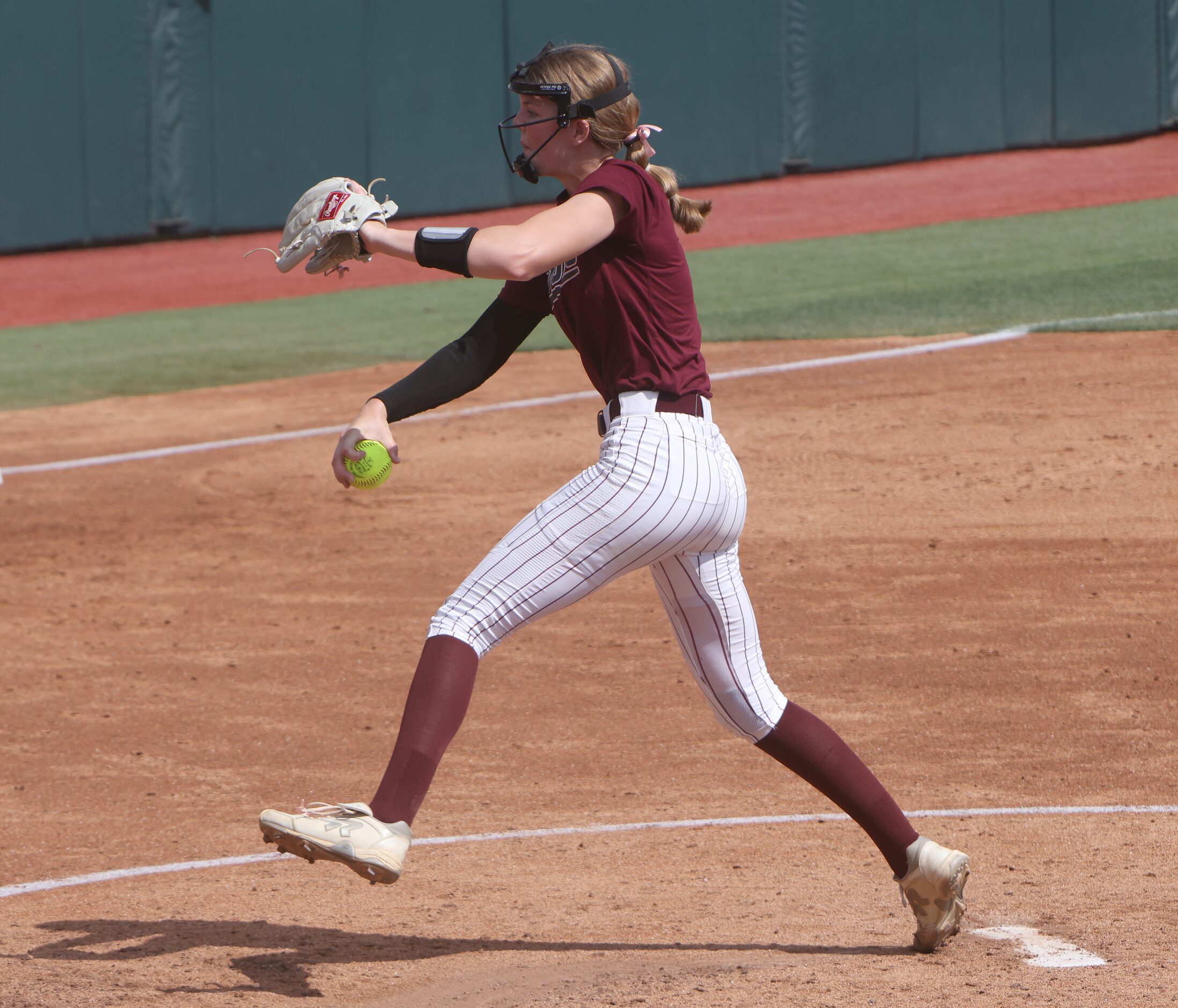 Frisco Heritage pitcher Jensin Hall (51) delivers a pitch during the bottom of the 2nd...