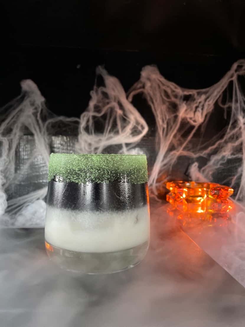 With the “Beetlejuice” cocktail guests will get the Halloween feel of their black and white...