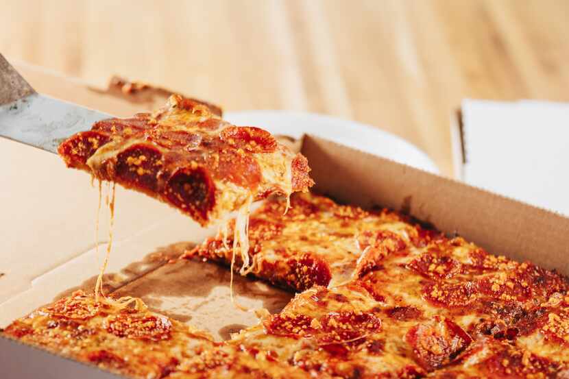 Pizza Leila offers Sicilian-style square pizza in Dallas.