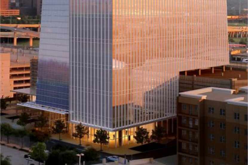 
Houston developer Hines is developing the 23-story Victory Park office tower.
