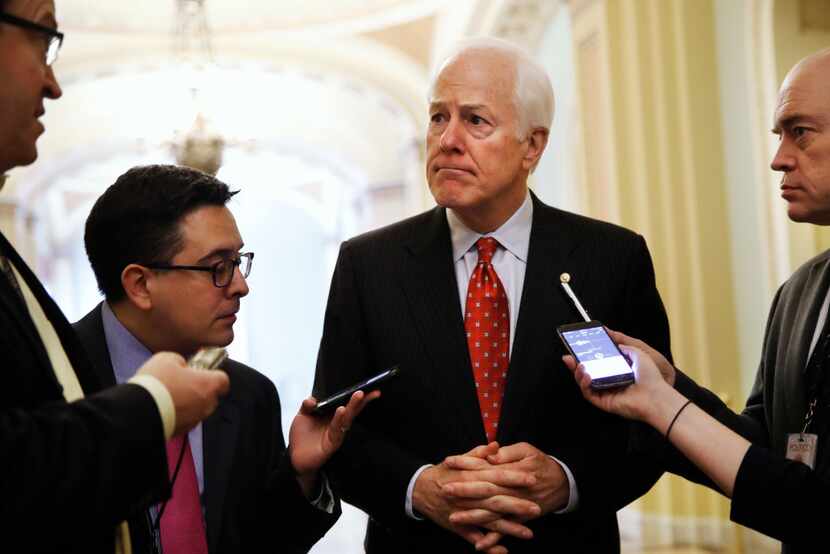 Senate Majority Whip John Cornyn of Texas, talked with reporters last week about President...
