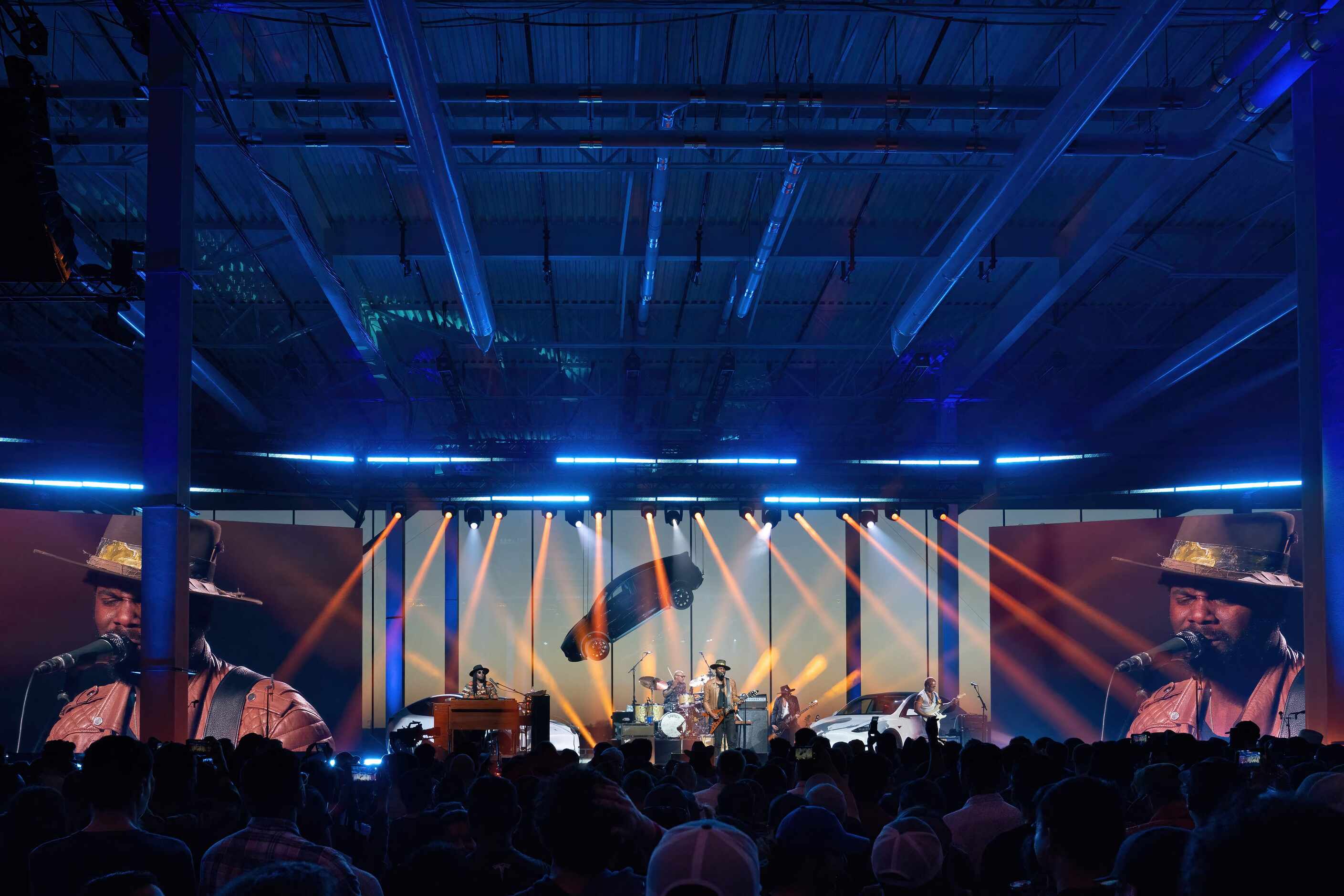 US musician Gary Clark Jr. performs live at the Tesla Giga Texas manufacturing "Cyber Rodeo"...