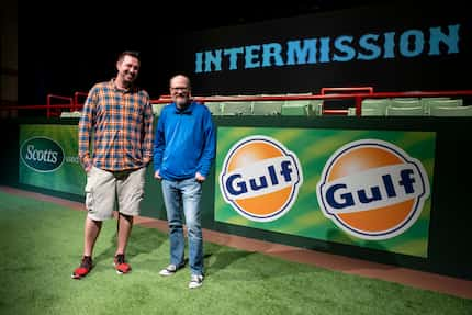 Director and cowriters Brian Ketcham (left) and Todd Nevitt pose for a photo in the...