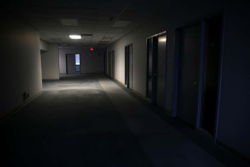 An empty darkened hallway at the Texas factory that serves as America's top domestic maker...