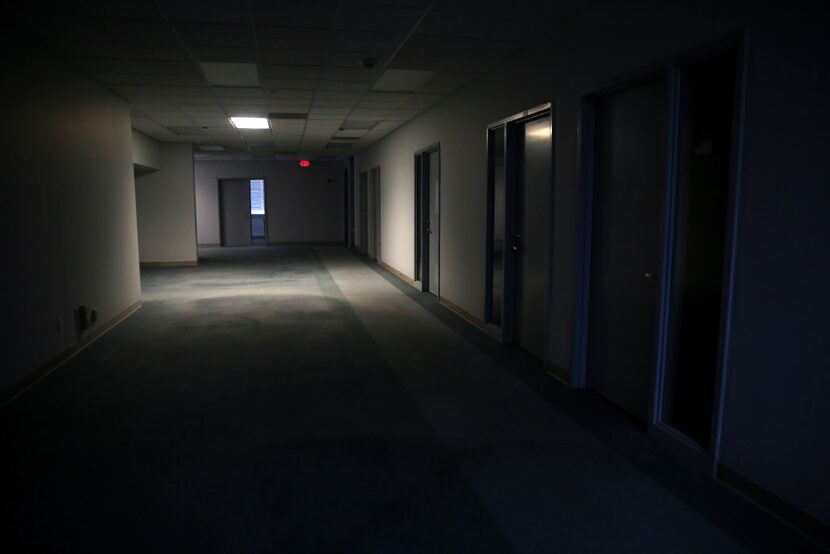 An empty darkened hallway at the Texas factory that serves as America's top domestic maker...