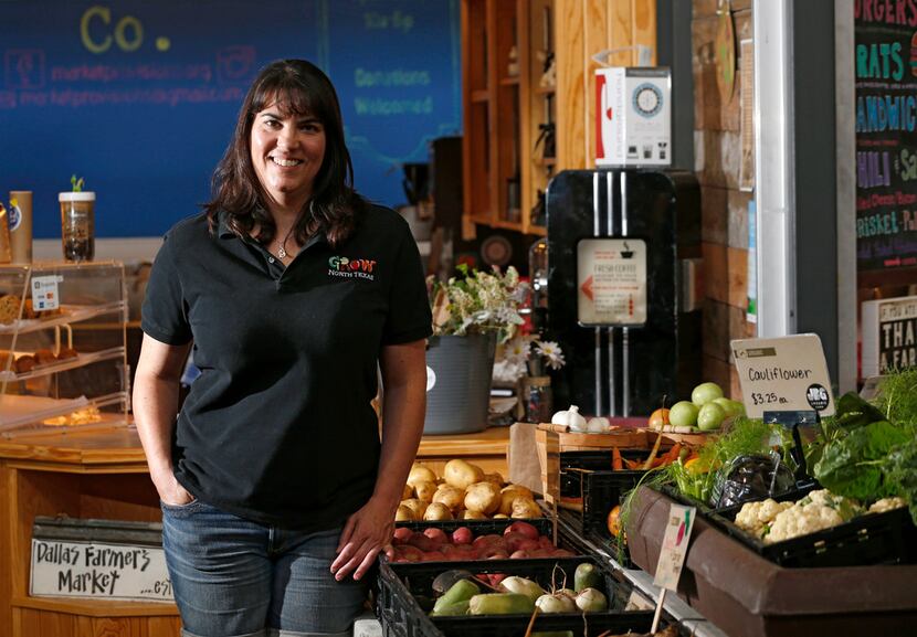 Susie Marshall poses for a portrait at Market Provisions at the Dallas Farmers Market in...