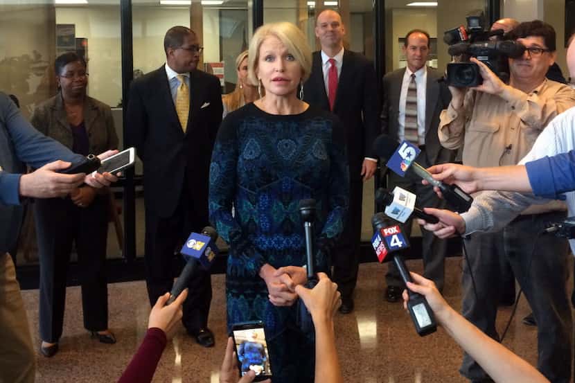 Dallas County District Attorney Susan Hawk faced reporters upon returning last Oct. 1 from...