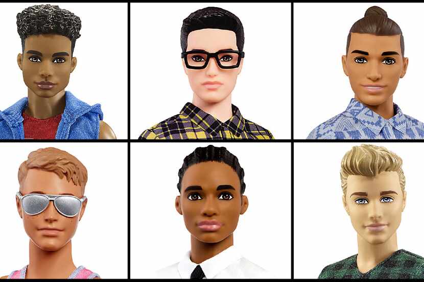 This photo combo of images provided by Mattel shows a variety of Ken dolls now available...